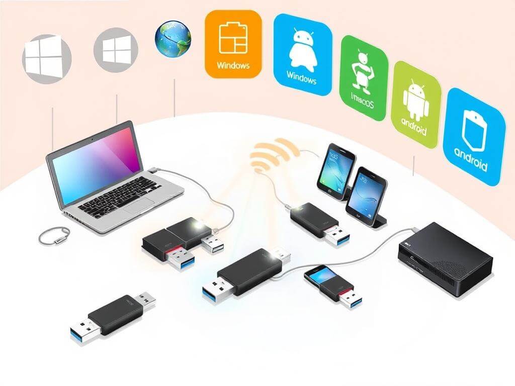 Compatibility of USB flash drives with various devices and operating systems